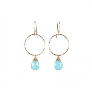 JK Designs Turquoise and Ring Earrings