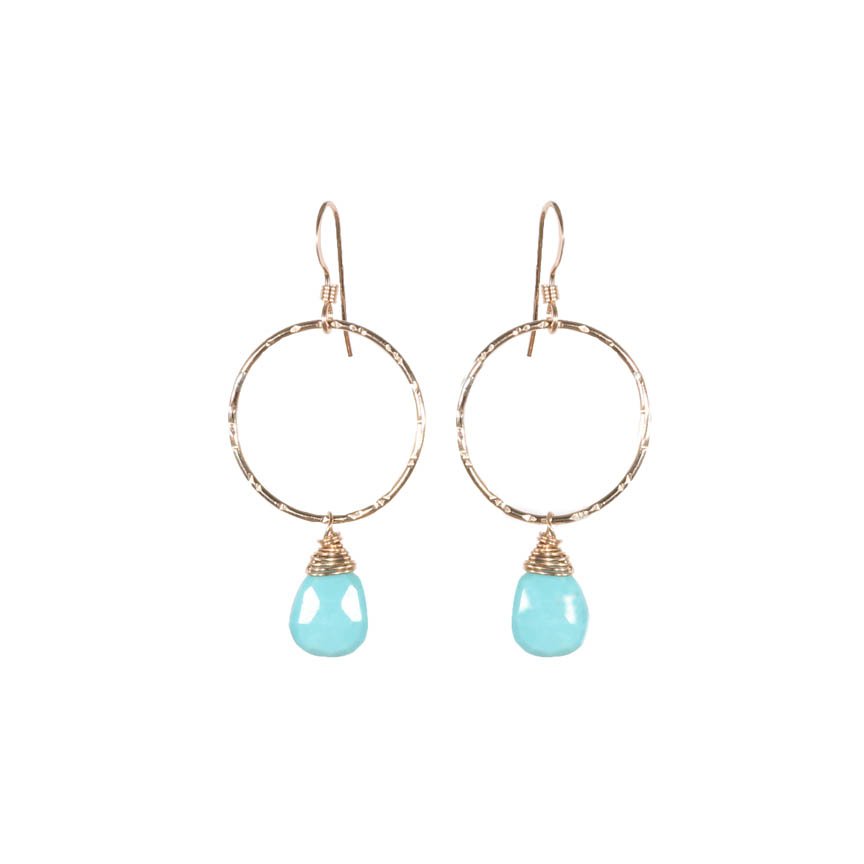 JK Designs Turquoise and Ring Earrings