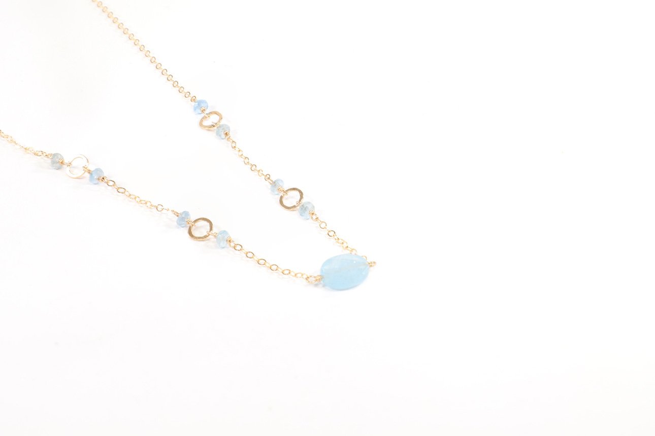 JK Designs Aquamarine Specialty Necklace