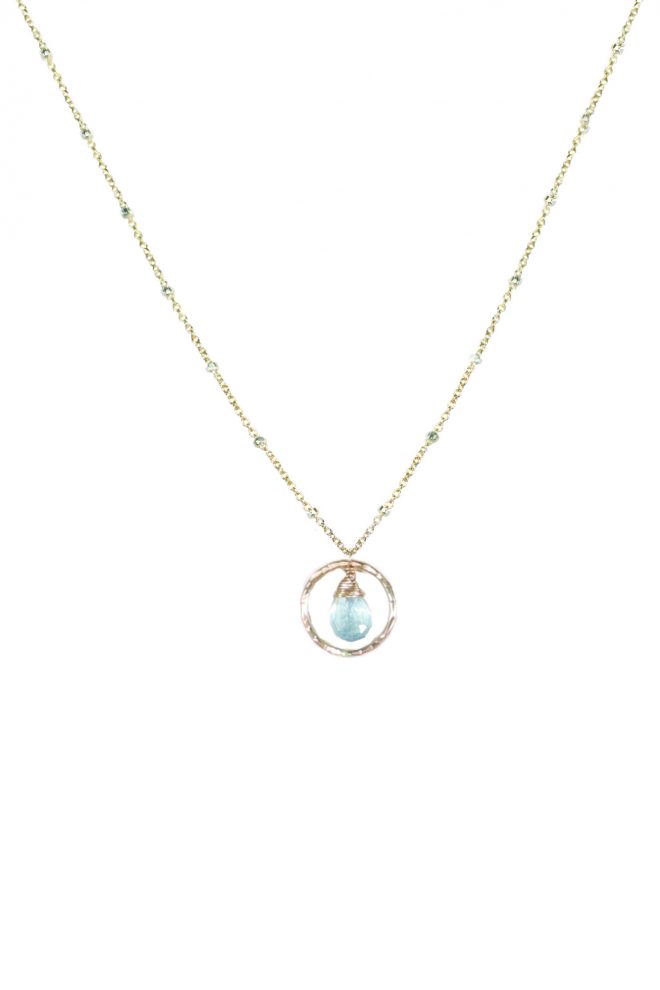 Faceted Gemstone Inside Ring - JK Designs Jewelry