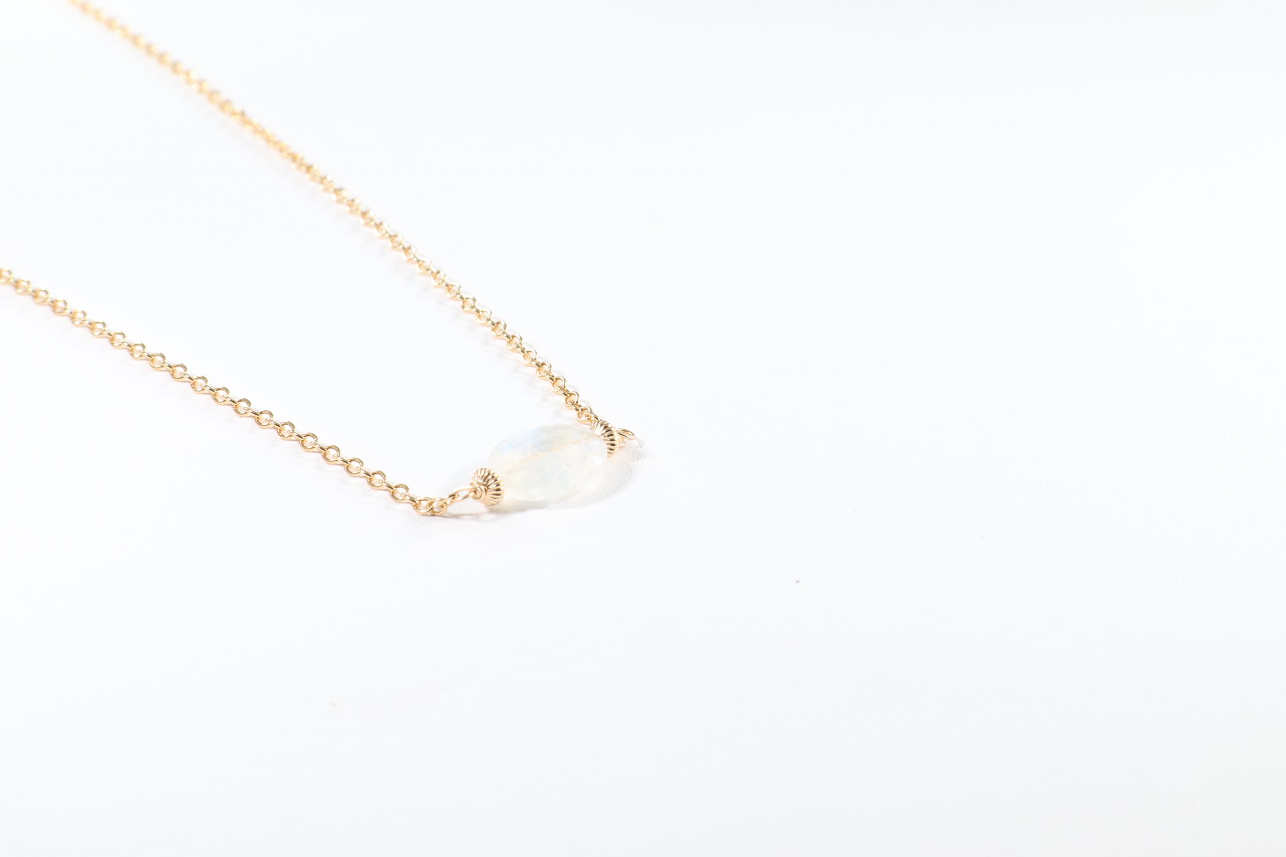 Moonstone Oval with Gold Accent